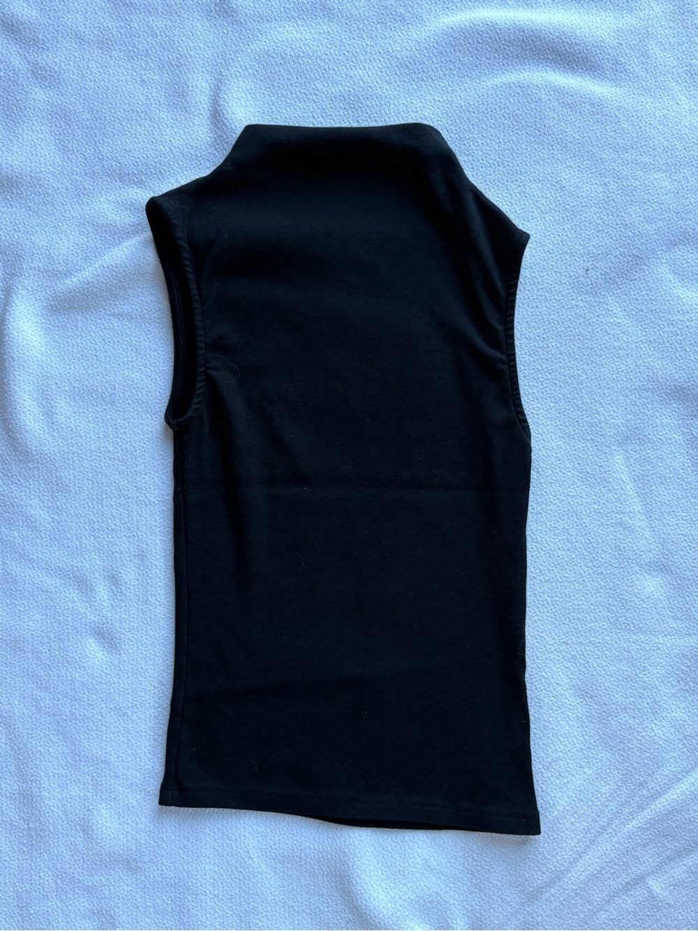 Zara Black Sleeveless Mock Neck Tank
